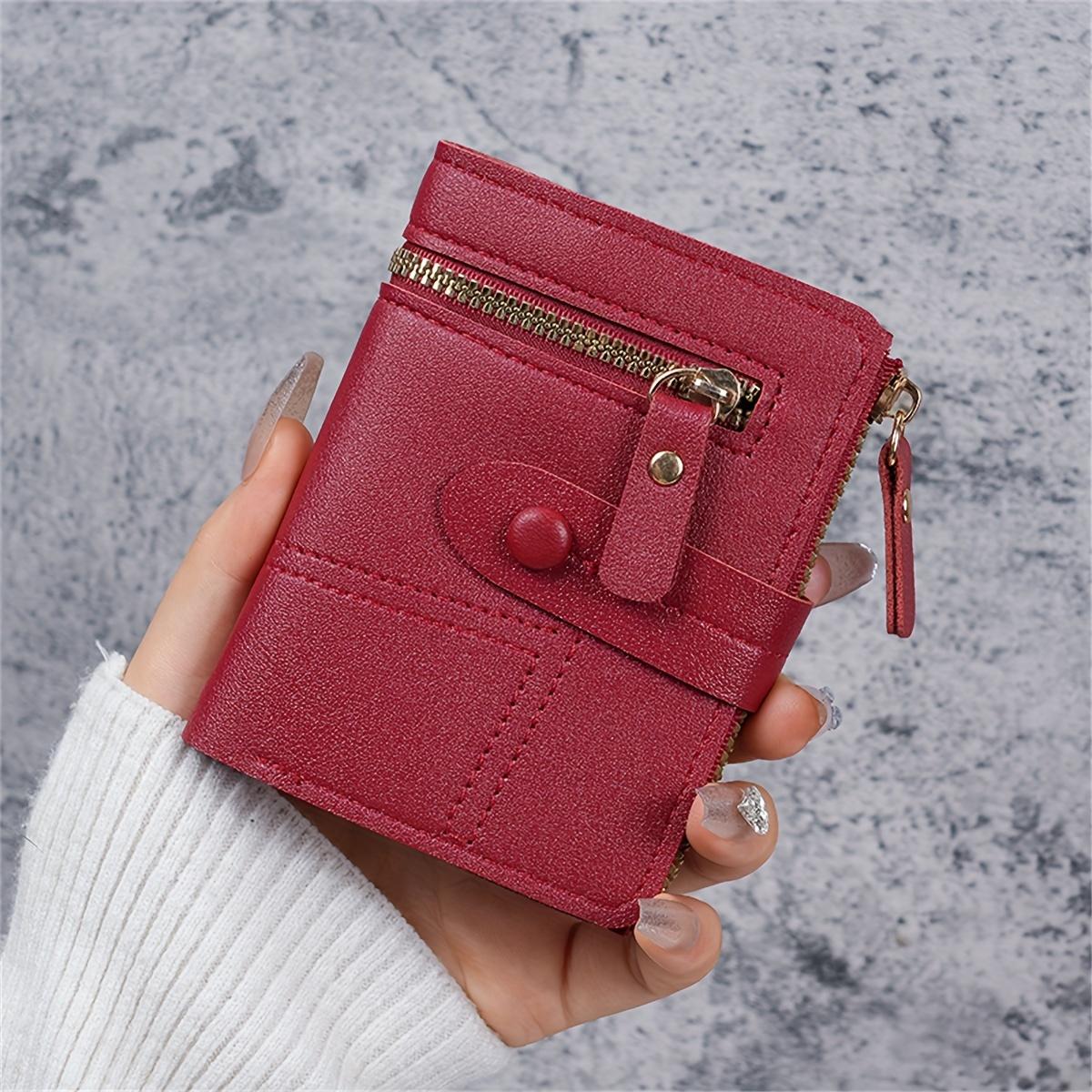 New women's short  coin purse, bank card and credit card storage bag, multi-card slot card holder, zippered wallet