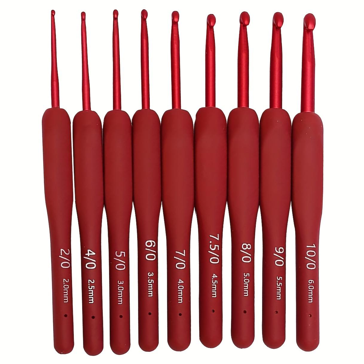 Crochet Hook Set, 9pcs Sturdy and Durable Crochet Tool Set with Soft Handle, Handmade DIY Crafts Crochet Hooks for Home Use
