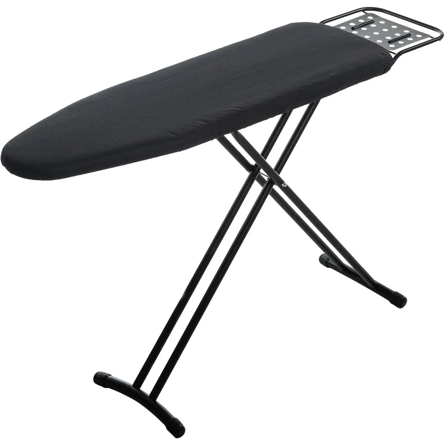 Ironing Board Full Size, Black 54"x13" Compact Ironing Board | Heavy Duty with Iron Rest, Height Adjustable Stand & Heat Resistant Ultra Thick Padding Cover