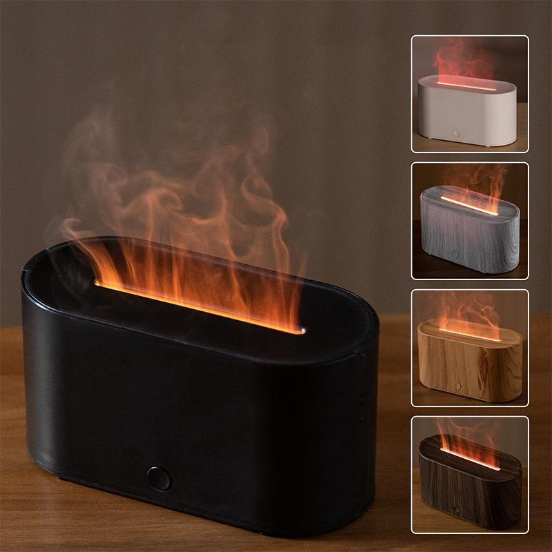 Flame Aromatherapy Machine, USB Powered Simulation Flame Humidifier, Silent Aromatherapy Diffuser, Aroma Diffuser Humidifiers, Suitable for Home Bedroom and Office