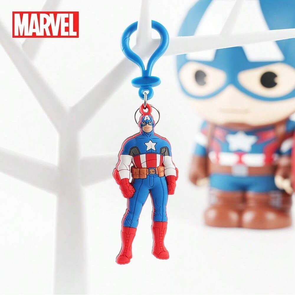 1PC Marvel Officially Licensed Superhero Deadpool Captain America Spider-Man Iron Man Soft Touch Key Holder Cute Keyring Keychain stocking stuffers Decoration Bag Hangings Souvenir for Family Friends Marvel Fans Anniversary Birthday Christmas Gifts