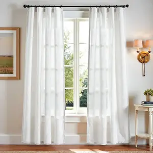 Solid Linen-Blend 3-in-1 Curtains