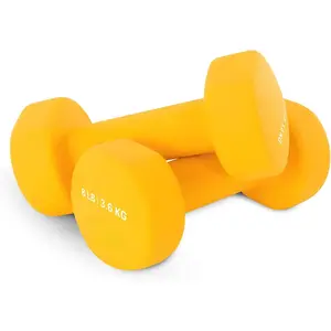 Neoprene Coated Dumbbell Hand Weight Sets of  - Multiple Weight Options with , Anti-roll, Anti-Slip, Hexagon Shape