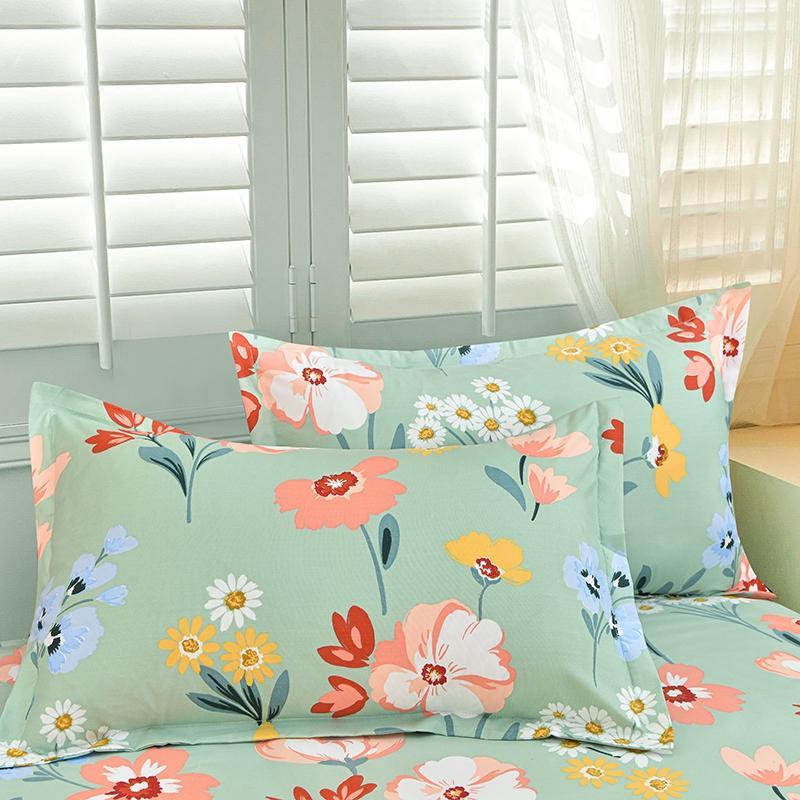 Floral Print Ruffled Edge Bed Skirt Set, 2/3-piece Set Including 1 Bed Skirt and 1 or 2 Pillowcases (without Filler), Soft, Comfortable, Breathable Decorative Bedding Set for Home, Bedroom and Hotel