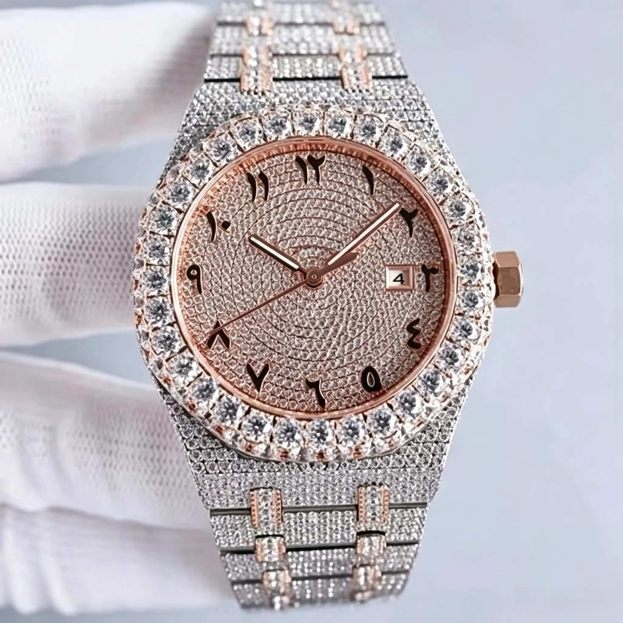 Masterpiece of Precision High-End Diamond Watch, Durable Waterproof Reliable Timepiece For Men