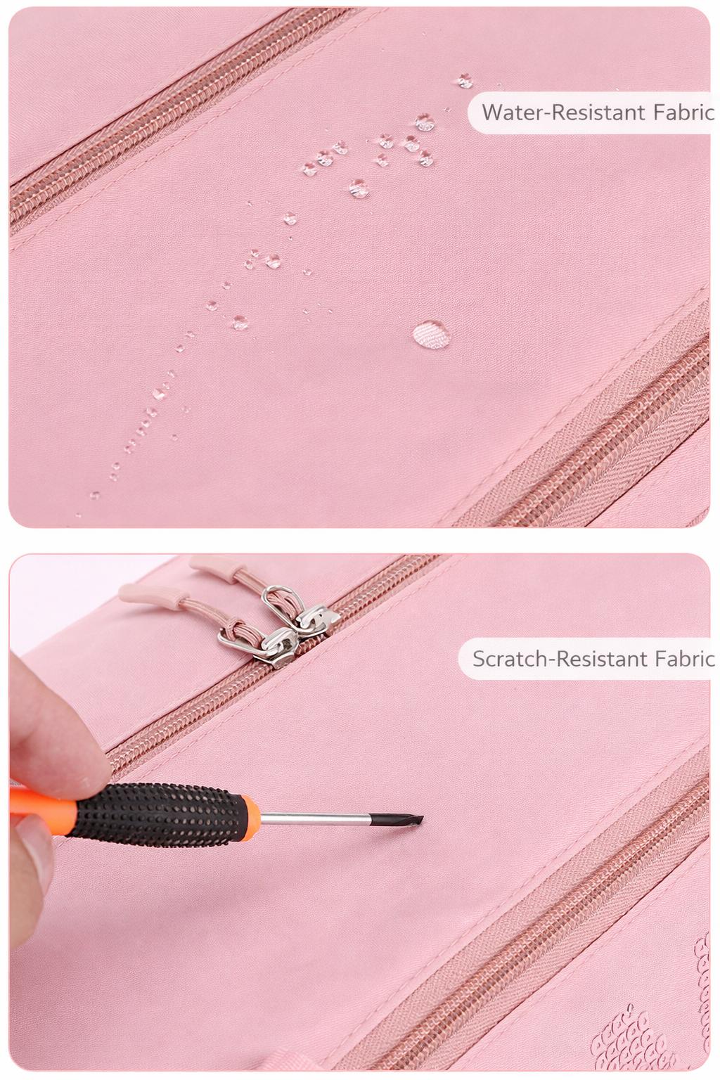 Cute Pink Travel Duffel Bag for Women with Shoe Compartment, Large Capacity Waterproof Gym Weekender Bag for Yoga School Overnight Trip