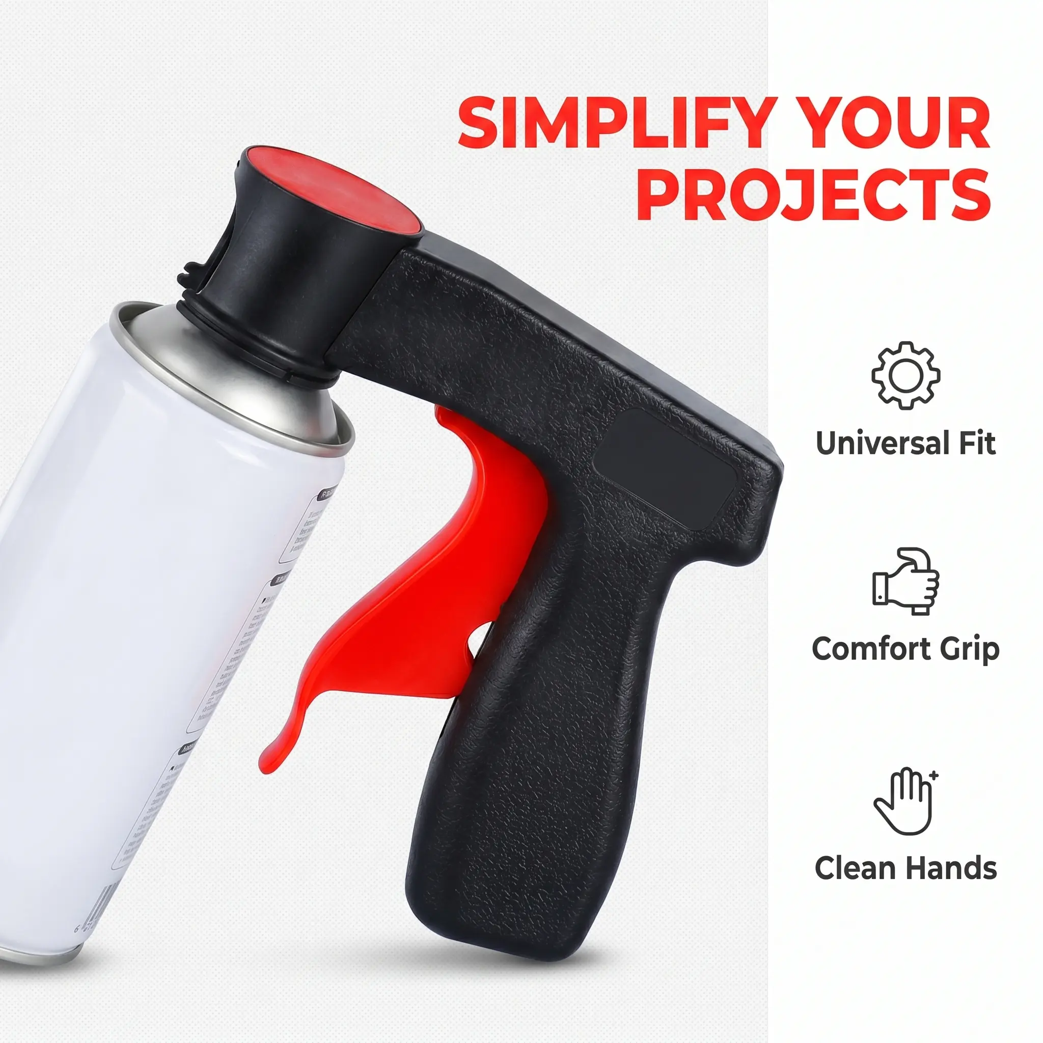 Portable spray gun handle, universal handheld paint sprayer grip, suitable for automotive painting and DIY projects; an ergonomic painting tool.