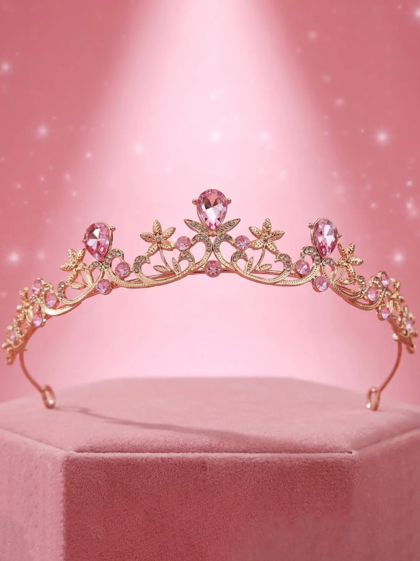 Modern Minimalist Baroque Artificial Crystal Crown Tiara Headpiece, Bridal Wedding Dress Accessory, Wedding Hair Accessories, Hair Crowns Elegant Hair Ornament for Brides