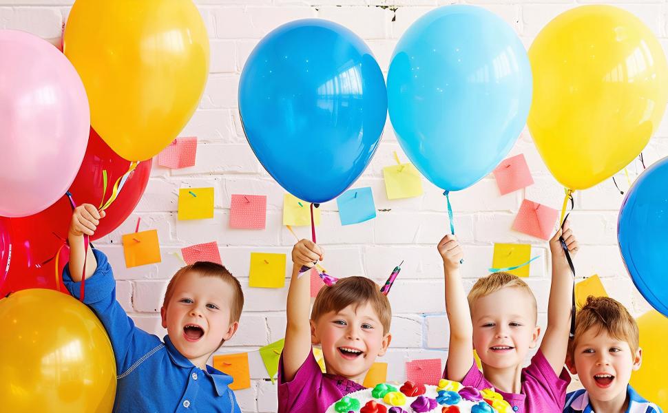 100 PCS 12" Assorted Color Latex Balloons , Bulk Pack for Birthdays, Baby Showers, Weddings & Parties