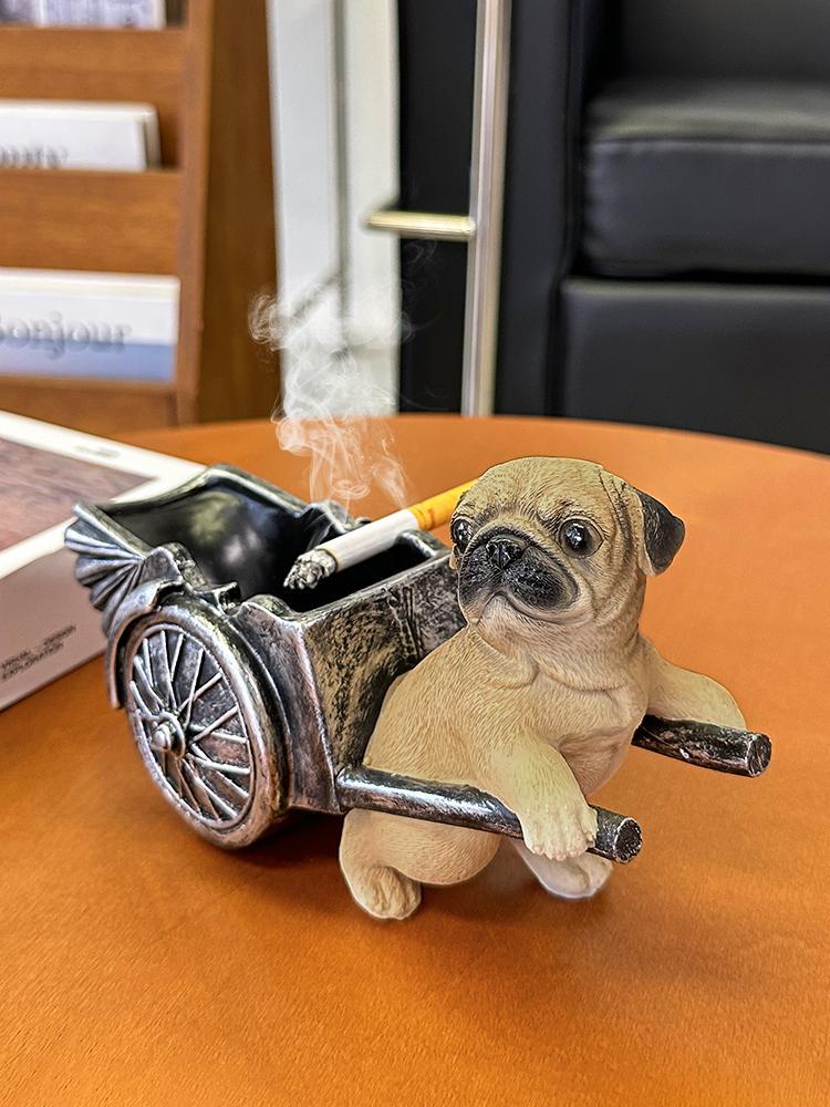 Ashtray Puppy Cart Series Decorations Creative Personalized Fashionable Home Living Room Office Decorations Gifts