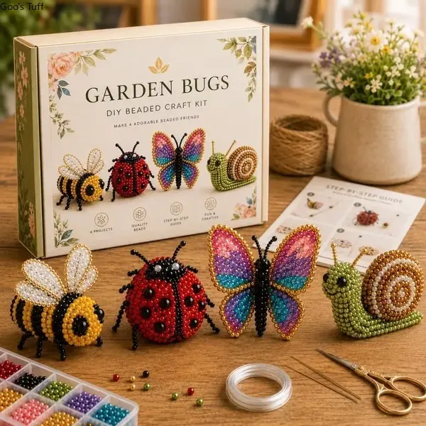 3D Beaded Animal Craft Kit - DIY Handmade Beading Supplies, Beginner-Friendly, Ideal for Kids Leisure Craft & Holiday Gift