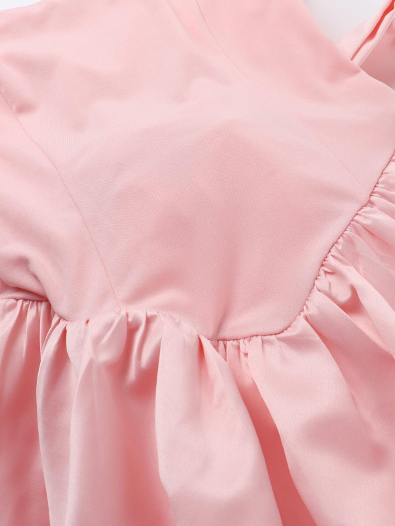 Big Bow Strapless Bustier Mini Dress, Slim-Fitting Plain Fashion Dress for Women, Elegant Evening Wear for Parties and Events