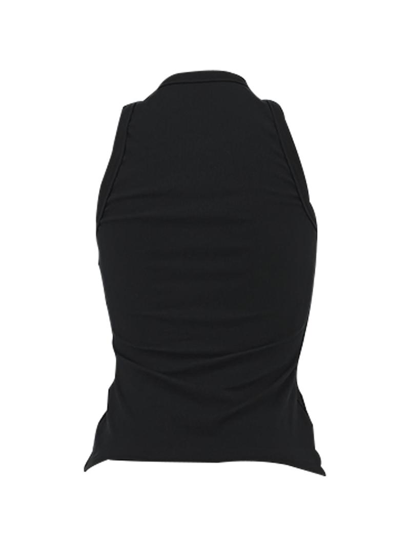 Women's Solid Ribbed Tank Top, Casual Sleeveless Round Neck Top for Daily Wear, Ladies Clothes for All Seasons, Casual Comfy Vest