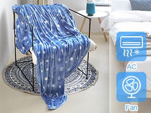 Cooling Blanket with Sided Cold Effect, Lightweight Breathable Summer Oversize Theme Bed, Transfer Heat to Keep Body Cool for Hot Sleepers Night Sweats, 108"x90"