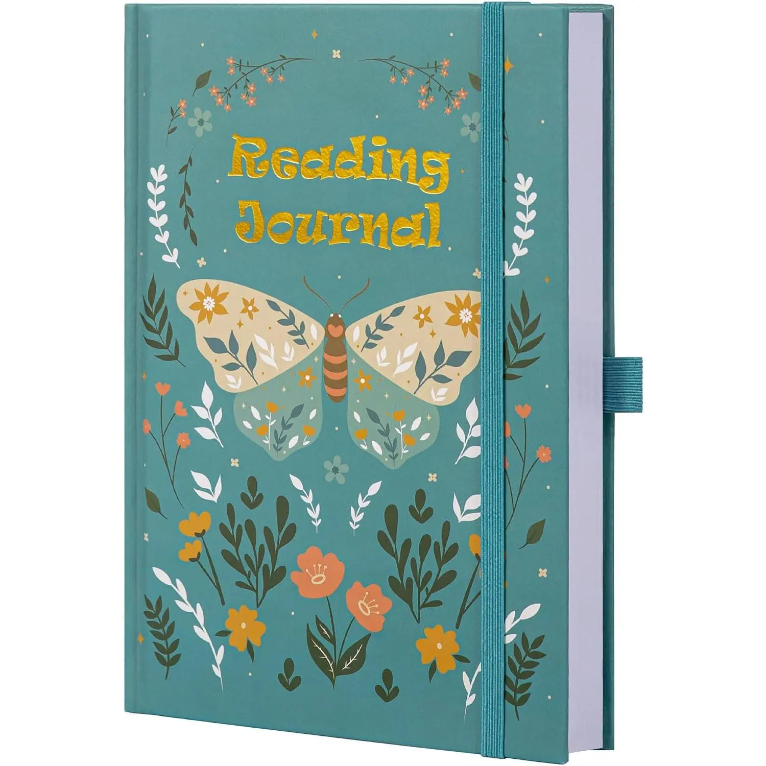 Reading Journal for Book Lovers, Track Your Reading Progress, 85 Book Reviews, Stage Reading Record, Hardcover A5 Journal Reading Planner, Gifts for Readers