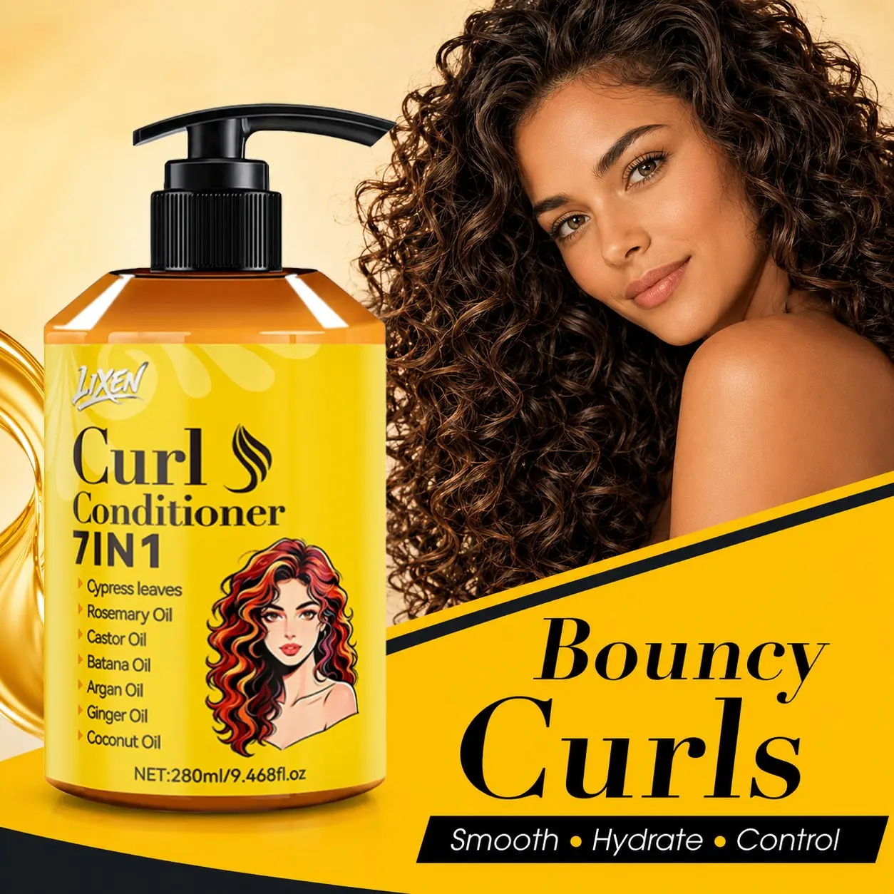 280ML Curling Balm with Moroccan Argan Oil, Natural Volume, Long-Lasting Hold, Moisturizing, Suitable for Wavy and Curly Hair, Anti-Frizz, Nourishing Formula