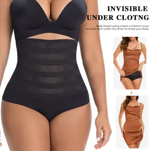 Lady's Basic Lace High-Waist Shaping Briefs - Tummy Control Slimming 2-in-1 Shapewear Safety Shorts for Sports & Outdoor Sun Protective Use
