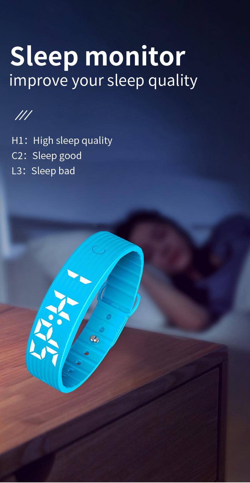 Smart Multifunctional Wristband Fitness Bracelet IP65 Waterproof Sport LED Activity Sleep Tracker 24 Hours Pedometer Smart Watch