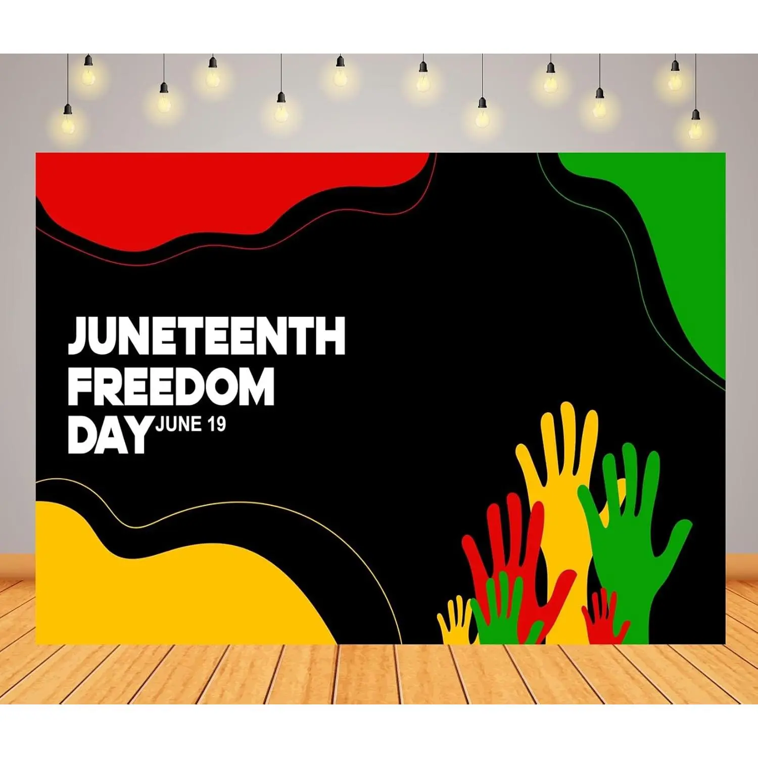 Fabric Juneteenth Backdrop June 19th 1865 African American Independence Freedom Day Background Juneteenth Party Decorations Banner Happy Juneteenth Patriotic Photo Shoot Studio Props