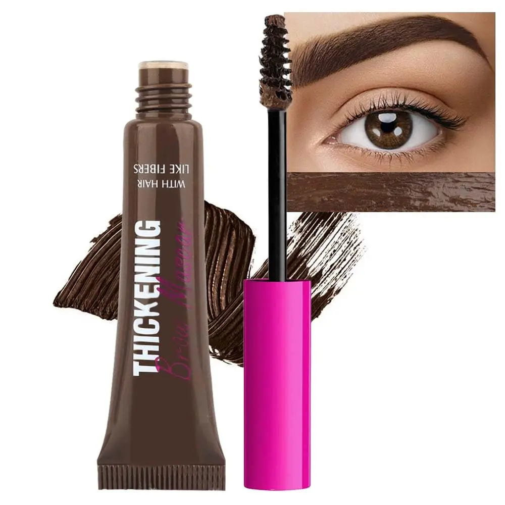 Waterproof Thickening Brow Mascara with Mascara Brush, Transfer-Proof Fast Sculpt Tinted Formula to Fill Eyebrows & Cover Grays, Light Medium Brown (07 Espresso), Haircare