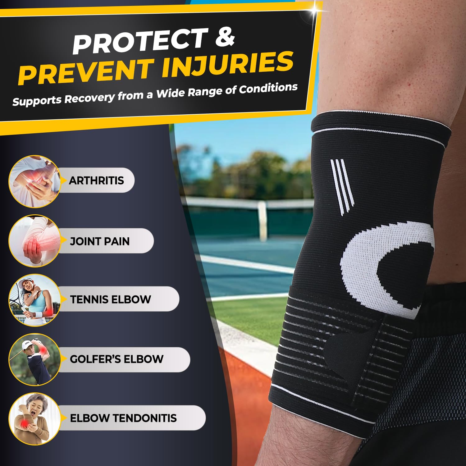 Elbow Guards Outdoor Snatch Basketball Sports Straps, Compression Boxing Weightlifting Basketball Protection