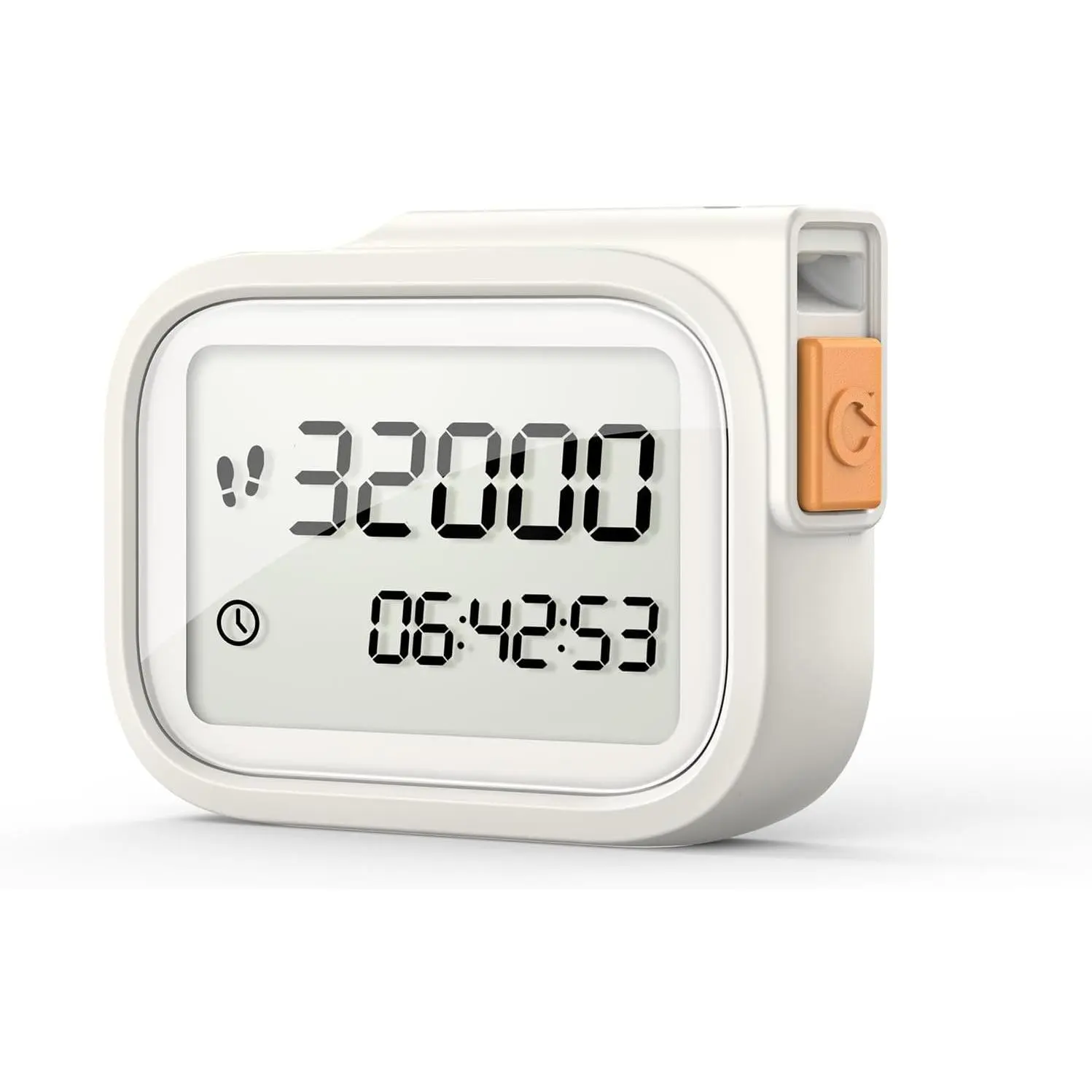 3D Pedometer for Walking, Accurate Digital Step Counter with Removable Lanyard, Fitness Tracker for Daily Activity Step & Sport Time Data-10-Step Smart Calibration