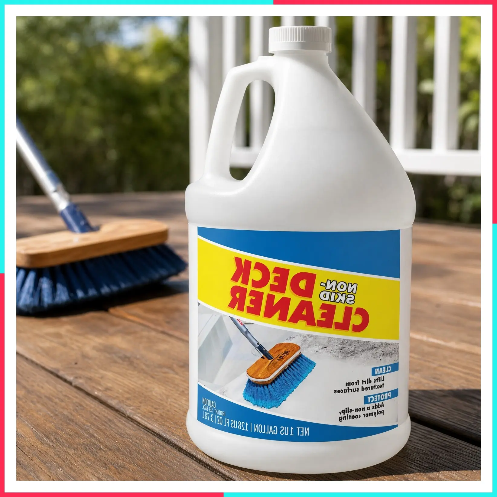 Non-Skid Deck Cleaner & Protectant - Ultimate Boat Deck Wash - Protects Against Future Stains & UV - Ideal for Fiberglass, Vinyl, Plastic & Painted Surfaces - 1 Gallon (085900)