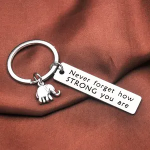 Unshakeable Elephant Power Charm | Mental Health Awareness Daily Motivation Engraved Tag