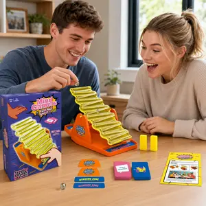 Fast Paced Shouting Tabletop Game, Party Interactive Seesaw Rolling Ball Timer, Family Card Board Game for Kids Teens Adults