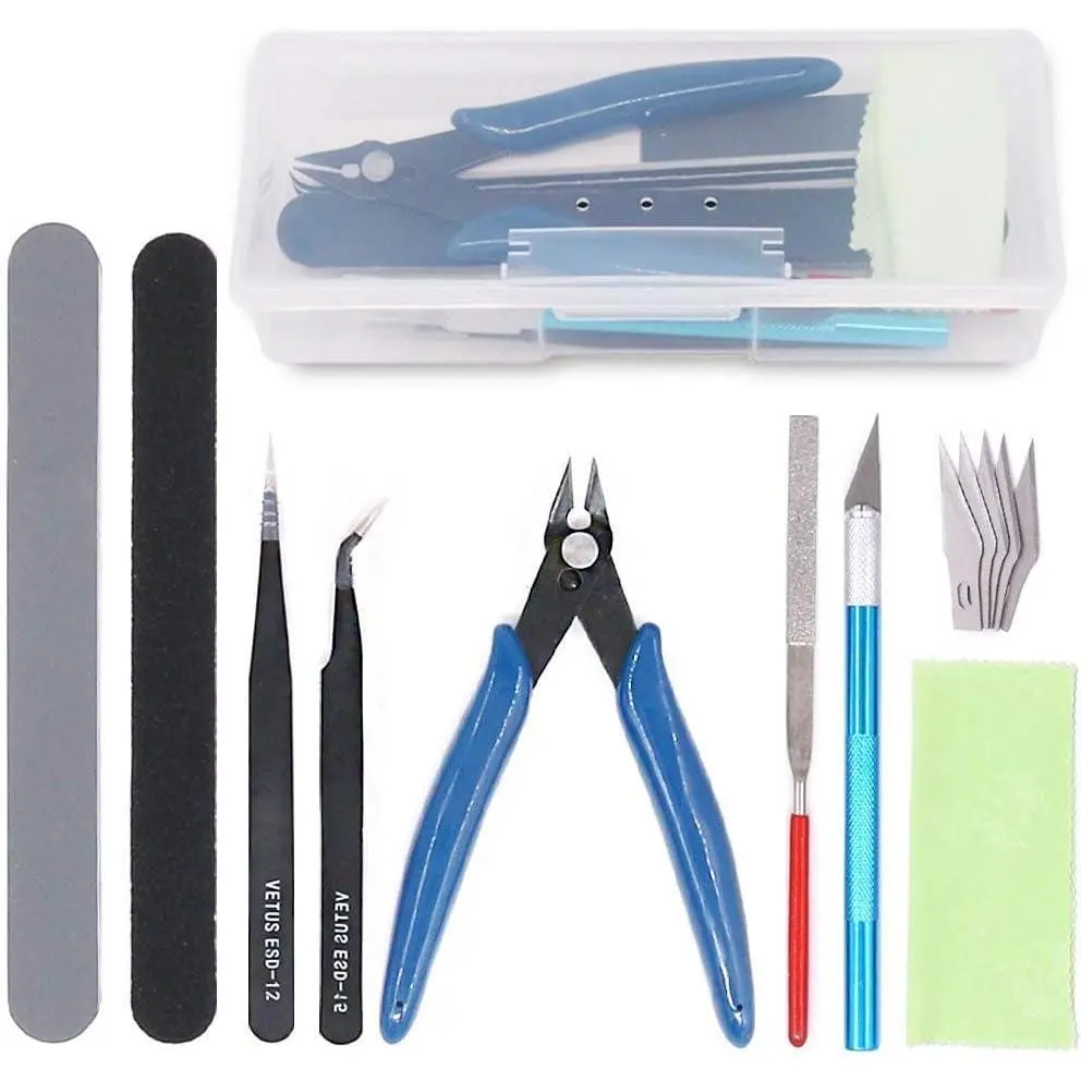9 count Model Tools Kit Hobby Building Tools Craft Set for  Model Building, Repairing and Fixing