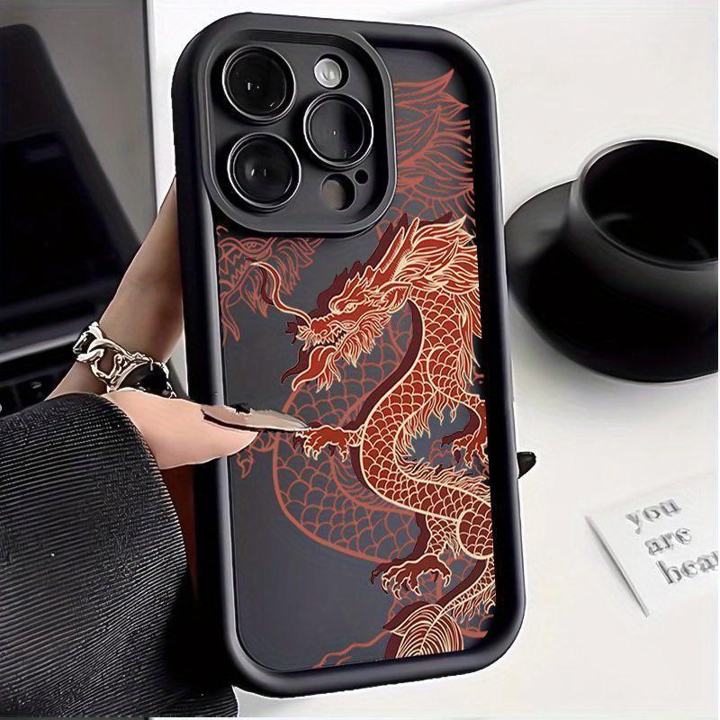 Phone Case: Fashion Dragon Cake Bamboo Pattern Phone Case, Suitable for iPhone 17 E Air Pro ProMax iPhone16 15 14 Plus 13 12 Mini 11 X XS XR