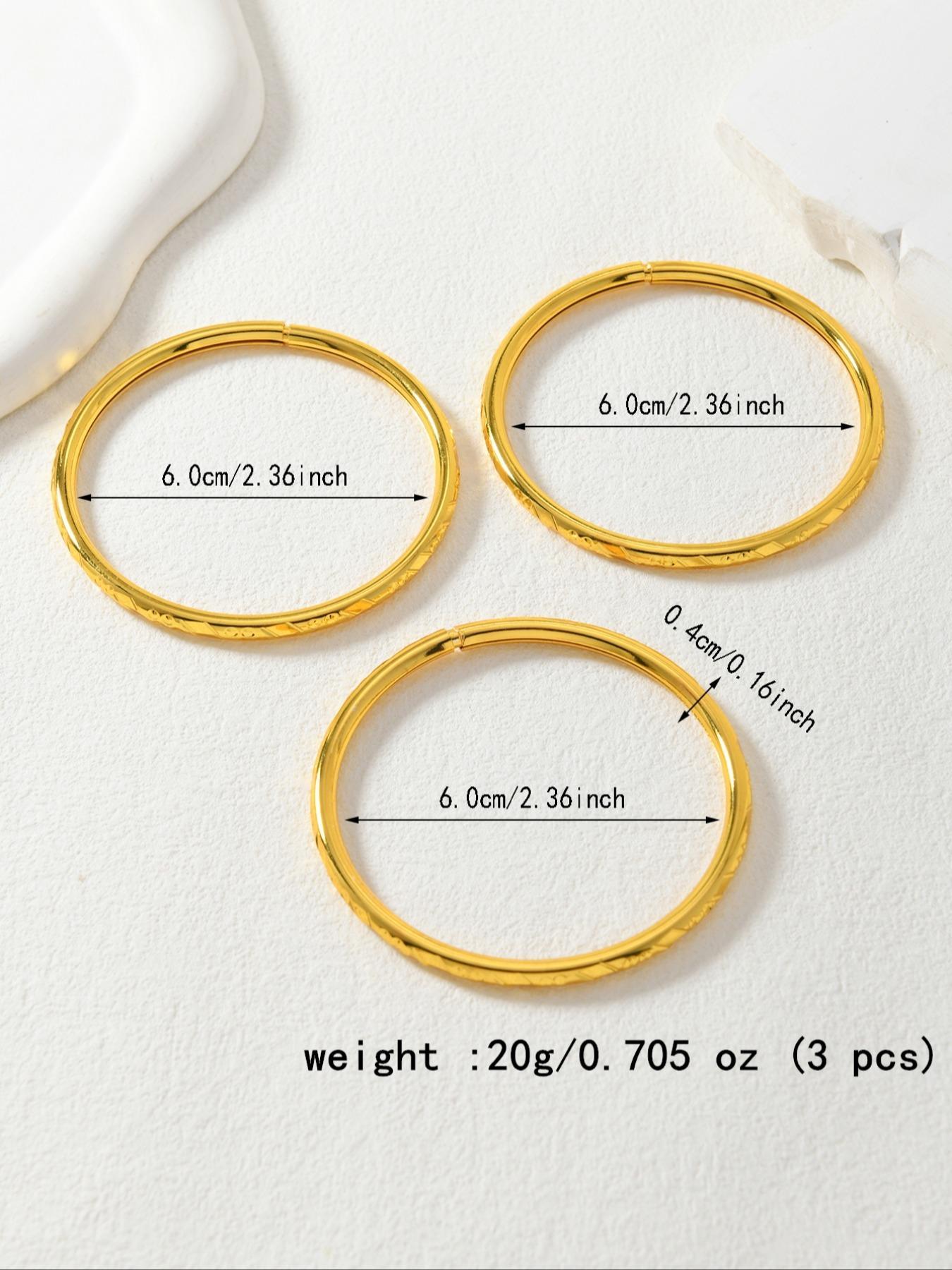 Vintage Luxury 24k Golden Plated Bracelets, Elegant Fashion Copper Bracelets for Daily & Wedding Occasions, All-season Collection from the Middle East