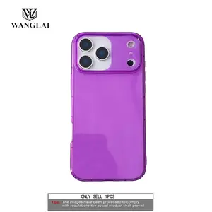 A new ultra-thin semi-transparent fluorescent air cushion soft case for iPhone. It has a skin-like texture and protects the bare phone with a lens protrusion protection frame. Suitable for Apple iPhone 17 Pro Max/iPhone 16/iPhone 15 Plus/14/13/12