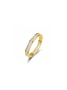 S925 Silver Full Circle Ring for Women, Rhodochrosite Stone, Micro Pave Band, Luxury Stackable Jewelry, Elegant Lady Finger Ring