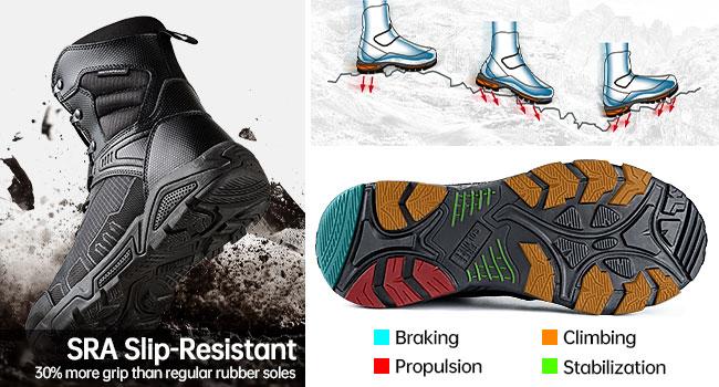 FREE SOLDIER Men's Military Tactical Boots Waterproof Hiking Work Boots Durable Combat Boots
