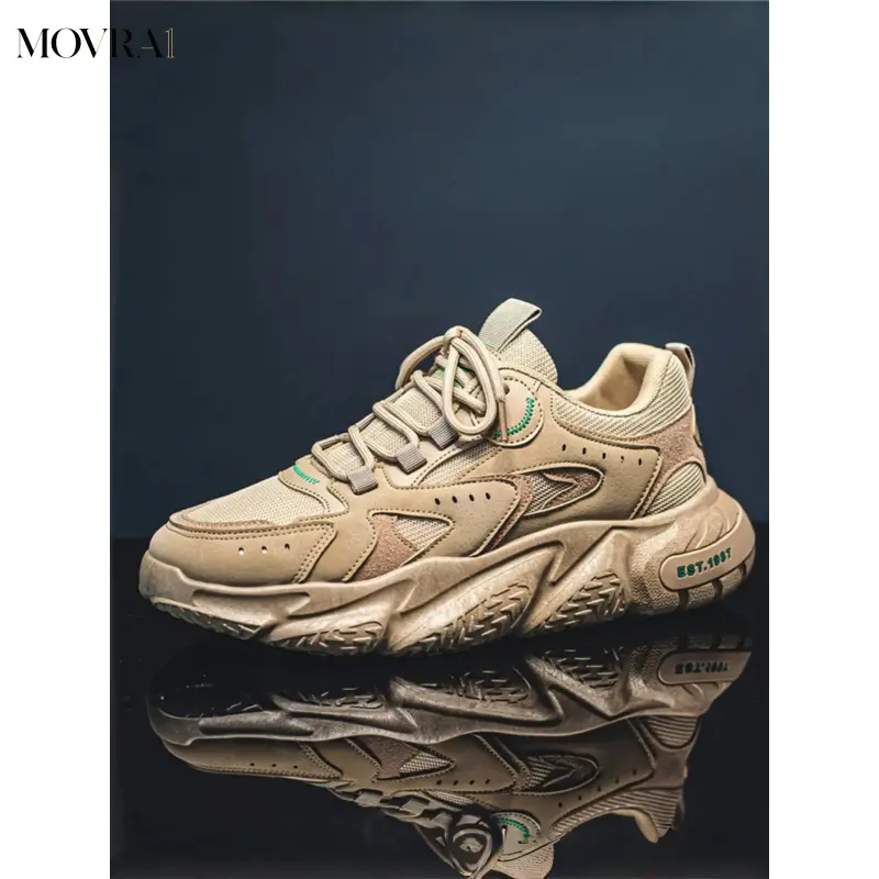 MOVRA1 1 Pair Men's Plus Size Athletic Breathable Mesh Dad Shoes, Versatile Casual Style, Soft Cushioning, Breathable & Non-Stuffy, Shock Absorbing Sneakers, Daily Outings / Commute /, Wide & Fat Feet Friendly Trendy Sneakers, Casual Athletic Trainers