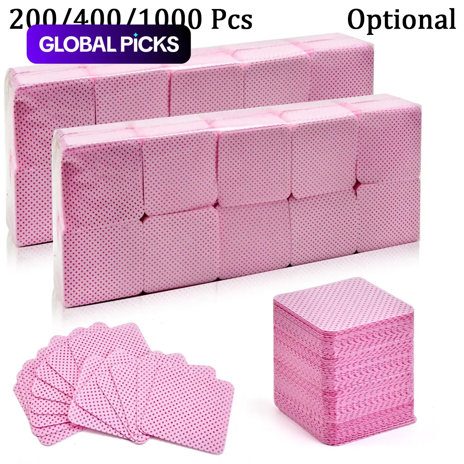 Nail Wipes - Professional Lint-Free Nail Polish Remover Pads, UV Gel Cleansing Tissues, Unscented Manicure Prep And Finish Nail Art Cleaning Tool