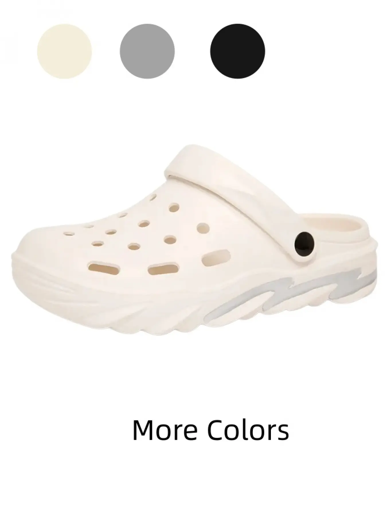 1 Pair Barefoot Dual Wear Garden Clogs Soft Cushion Outsole Men Short Trip/Shopping Summer Dual Use Wearing - EVA, Breathable Hole Adjustable Heel Strap Soft Cushion