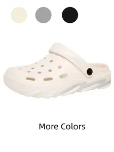 1 Pair Barefoot Dual Wear Garden Clogs Soft Cushion Outsole Men Short Trip/Shopping Summer Dual Use Wearing - EVA, Breathable Hole Adjustable Heel Strap Soft Cushion