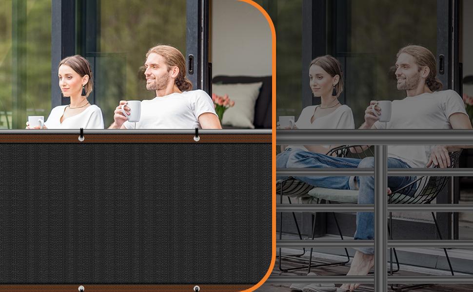 Privacy Fence Screen 4x50Ft Balcony Privacy Screen, Fence UV-Resistant, Polyethylene Windproof Screen for Pool Backyard and