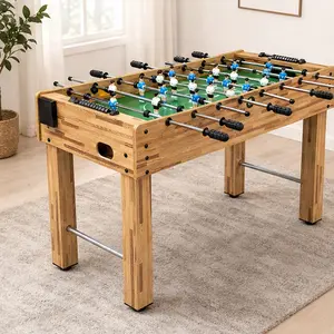 ARCH 47.6-Inch Foosball Table Soccer Game Table for Adults and Kids, MDF and Steel Construction, Wood Finish, Includes 2 Balls, Easy Assembly, Indoor Family Game Room, Dining Room, Office, Club, School, Sporty American Design, Wood Color Options