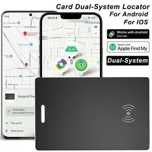 Wallet tracking card for iOS and Android, credit card tracking card for luggage search, rechargeable tracking card for use with Apple Find My and Google's search center (for iOS and Android, 1 pack)