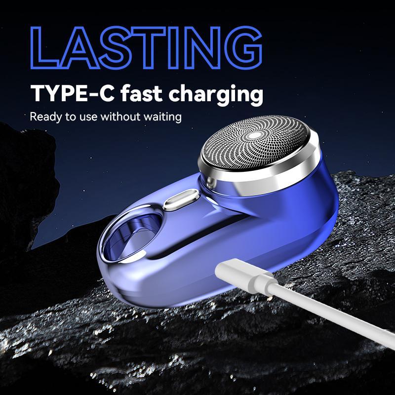 Electric Beard Shaver, Portable Mini Electric Beard Razor With Removable Cutter Head, Washable Beard Trimmer For Men