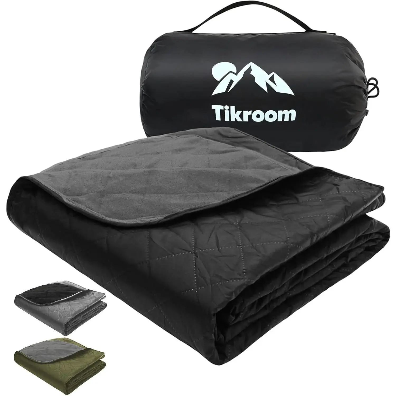 Large Waterproof Outdoor Camping Blanket 80 x 58 inch | Fleece Picnic Blankets Windproof Travel Stadium Blanket for Beaches Pets Car Camp Picnic Mat for Both Cold & Warm WeatherGift