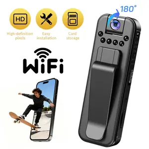 Mini Action Camera, Thumb Body Cam with 180°Rotating Lens, 1080P HD, Loop Recording, Wearable Design for Sports & Vlogging，Portable POV Cam, Hands Free.