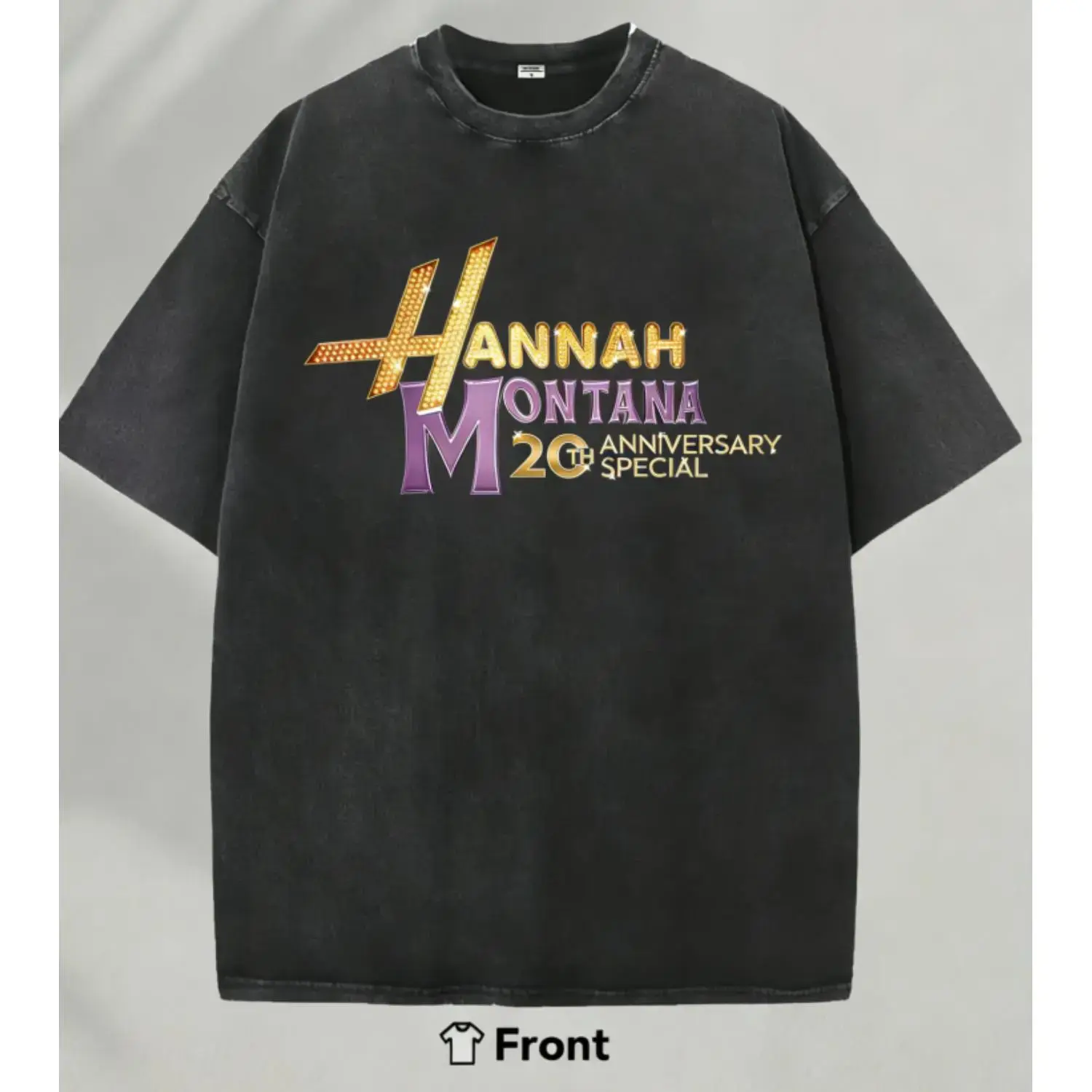 Washed T-shirt-black