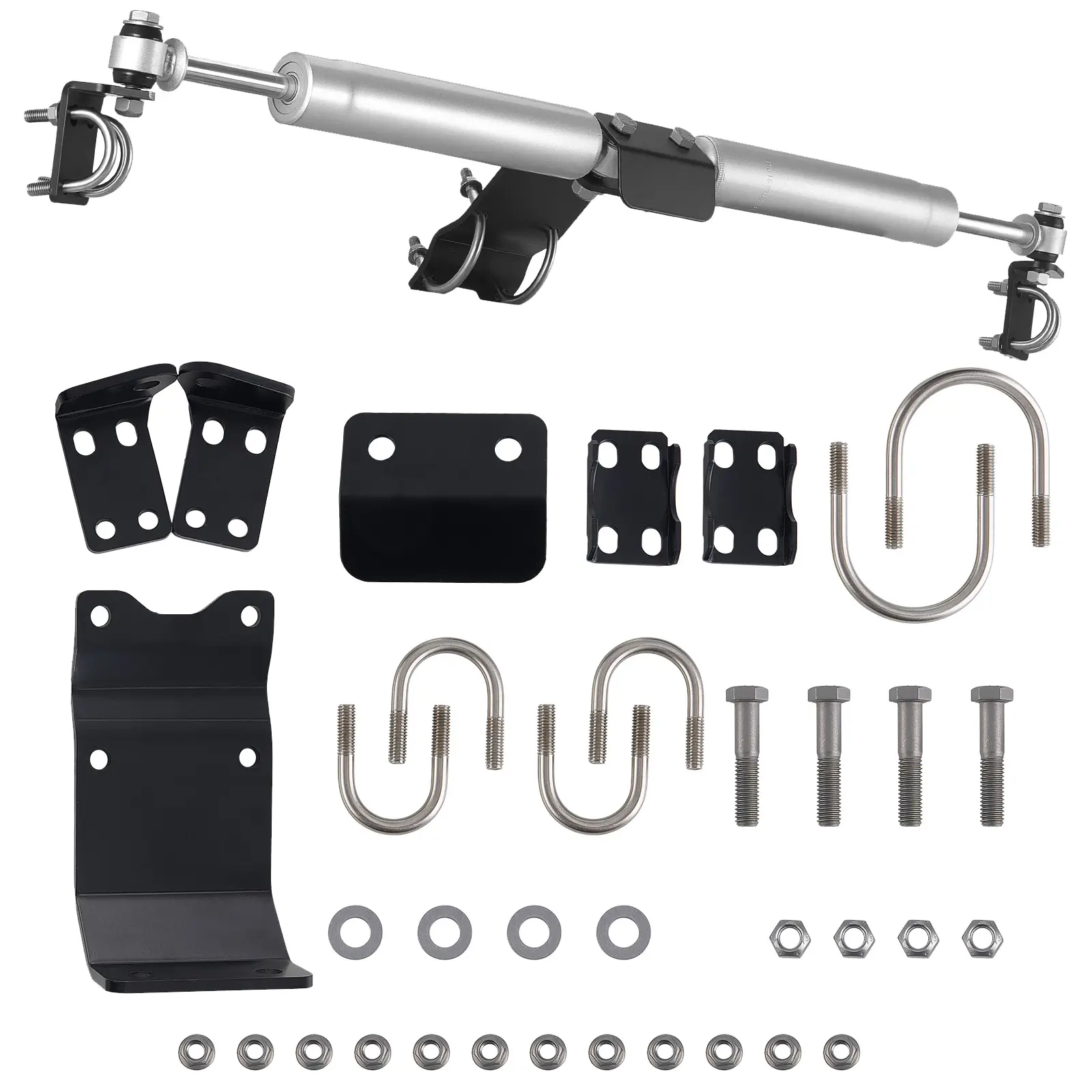 Dual Steering Stabilizer, for 2007-2018 Jeep Wrangler JK, Dual Steering Stabilizer Kit Fits with 2 Inches of Suspension Lift or Higher, Enhanced Control & Reduced Vibration, Easy Installation