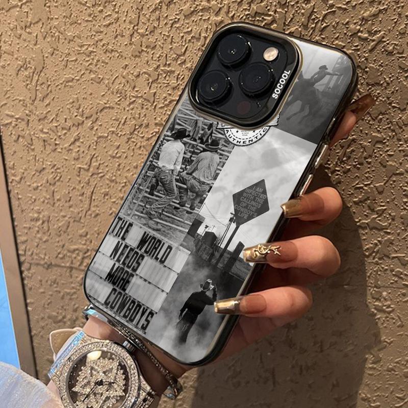 Case for iPhone 16 E Pro Max 15 Plus 14 13 12 11 XS XR Rodeo Revival Matte Shockproof Anti-Scratch Stylish Smartphone Cover
