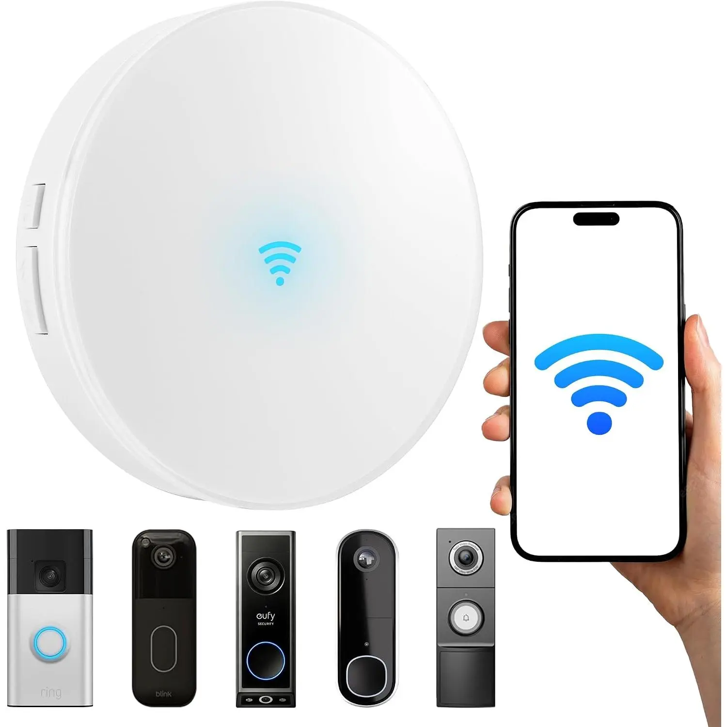 WiFi Doorbell Chime for Alexa, 7 Brands, 32 , LED Flash | Alexa Doorbell Chime for Blink, Ring, eufy, , Tapo, , Reolink, 32 , 5 Volumes, LED Flash, Plug-In, 99+ Units