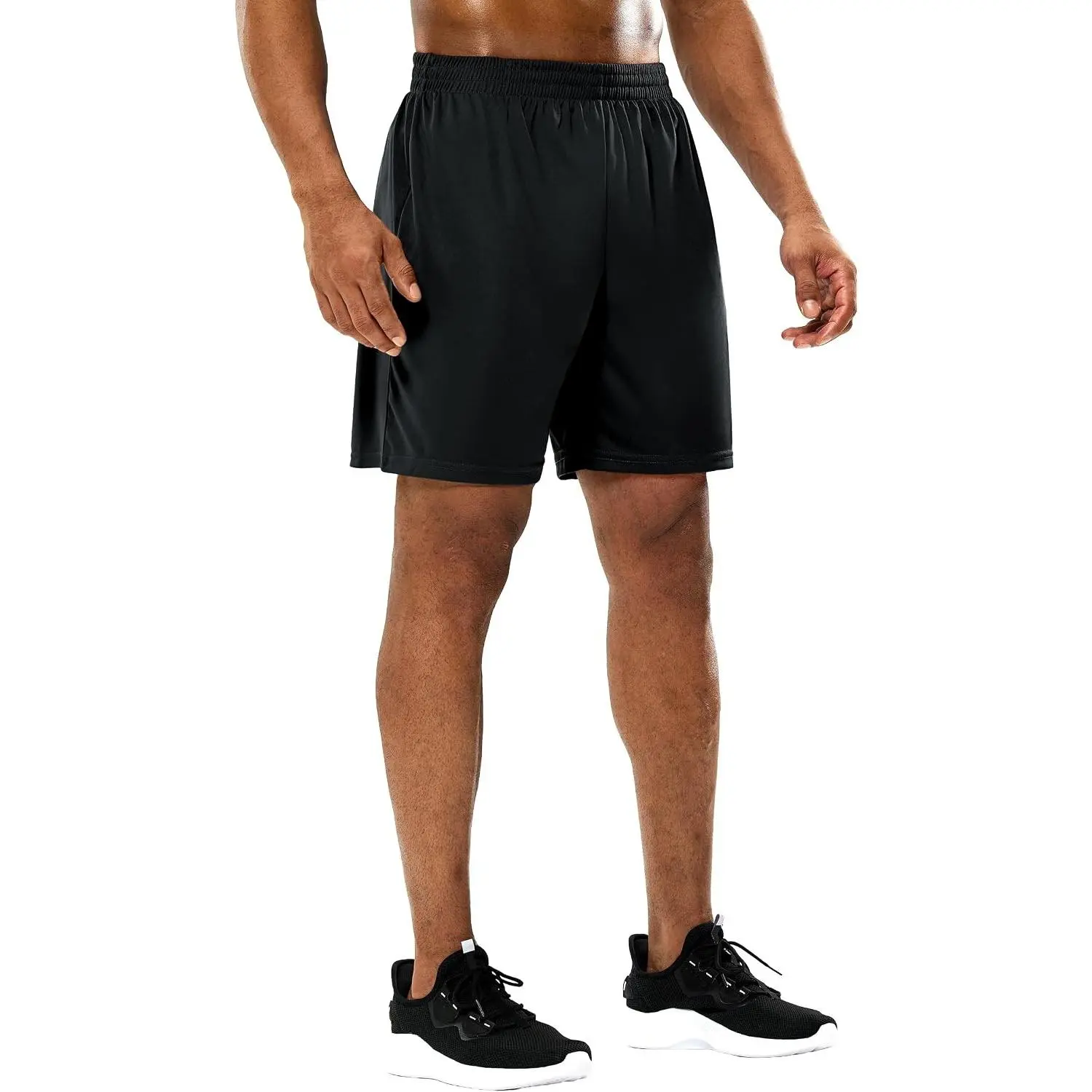 Men's Pocketless Soccer Shorts - Quick Dry Athletic Basketball Apparel | 100% Recycled Polyester, Lightweight Stretchy Knit, Soft No-pocket/No-liner Design, Elastic Waist with Inner DrawstringGift
